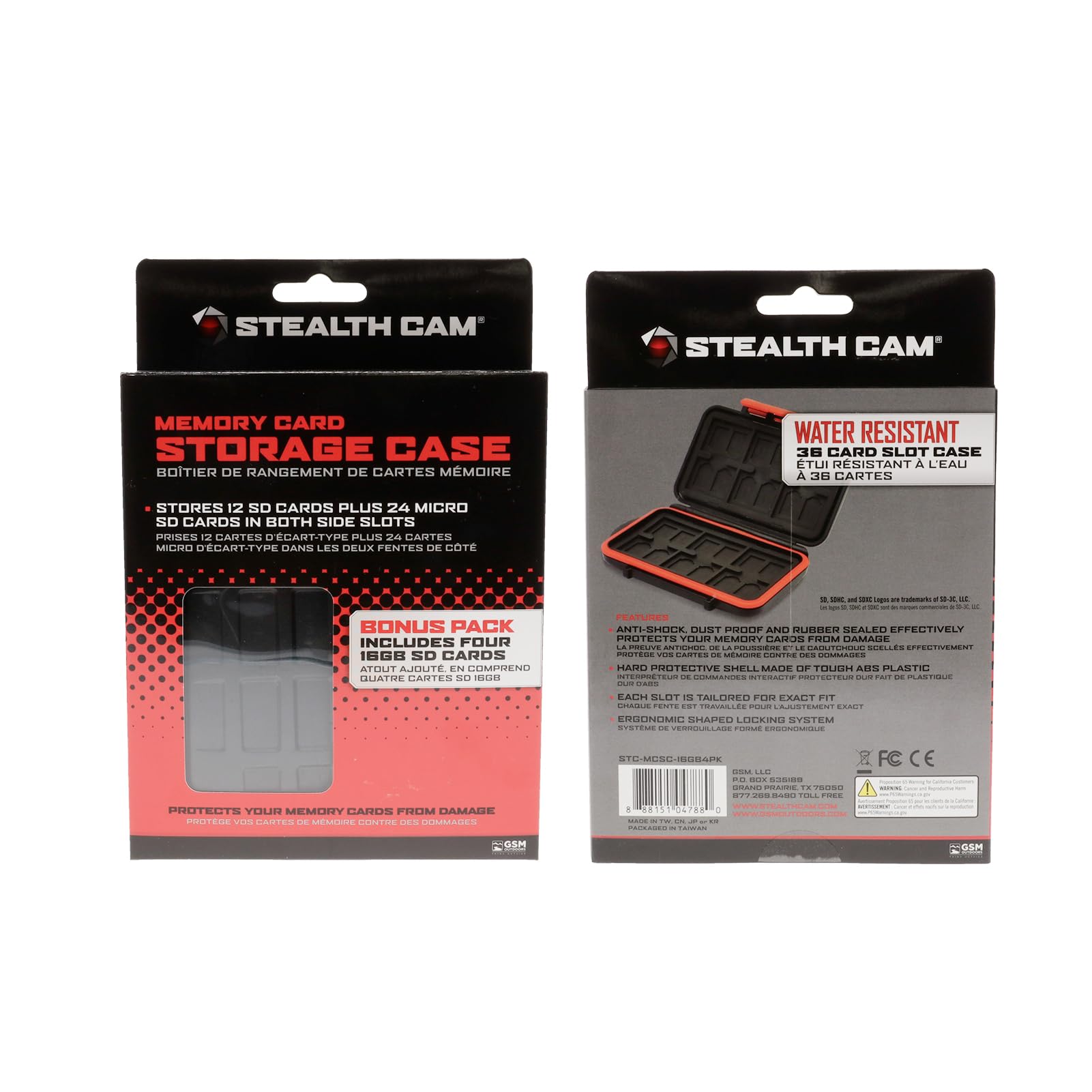 High-Speed Stealth CAM SD Card - Data Transferring Storage Game Trail Hunting Scouting Photo Video Recording Cameras, 16GB SD Card (4 Pack) w/Memory Card Storage Case