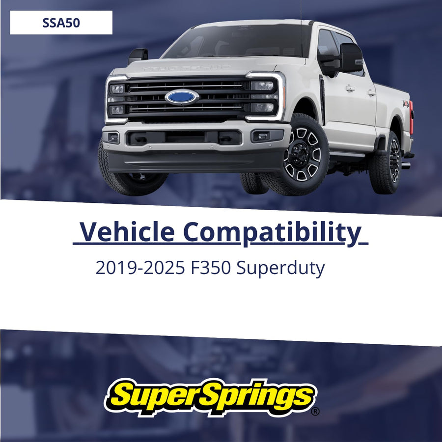 SuperSprings SSA50 for Ford F-350 Super Duty | Left/Right Pair | 3000 (lb) Additional Load-Leveling Ability | Made in the USA