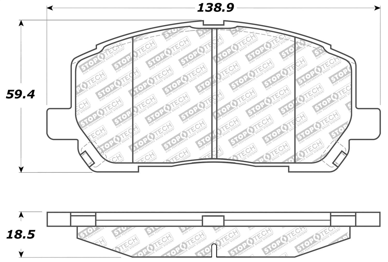 Brake Pads StopTech 305.08840 Street Select with Hardware