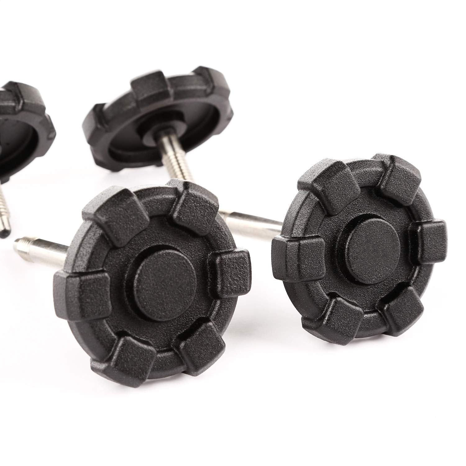 Elite Rugged Ridge Door Surround Knobs for Jeep Wrangler JKU | Aluminum, Black | 13510.14 | Fits 2007-2018 Jeep Wrangler JKU 4-Door