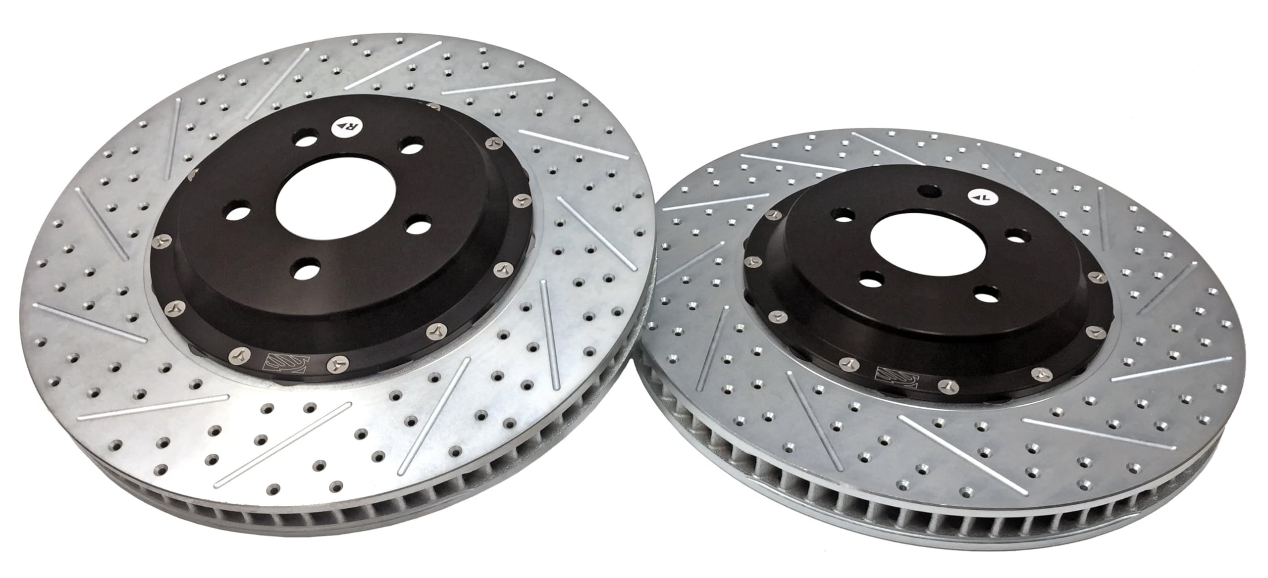 Baer Brakes EradiSpeed+ 2261042 Front 2-piece Brake Rotors Slotted Drilled Zinc Plated