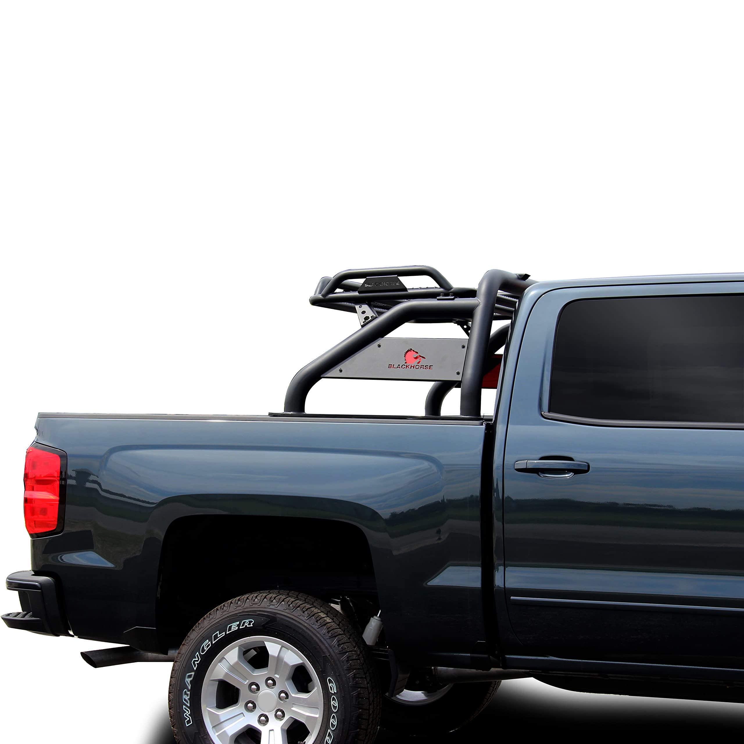 ATLAS Black Horse Roll Bar Compatible with 17-24 Titan/XD|11-24 Ram 2500/3500|19-24 Ram 1500|00-24 Ford F-150|01-06 Silverado/Sierra 3500|07-24 Silverado 3500 HD|07-24 Tundra-RB-BA1B