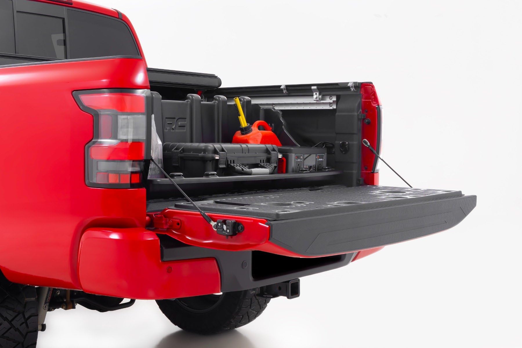 Rough Country Truck Bed Easy Access Cargo Storage Box | Mid-Size 52.5" - 10203, Black