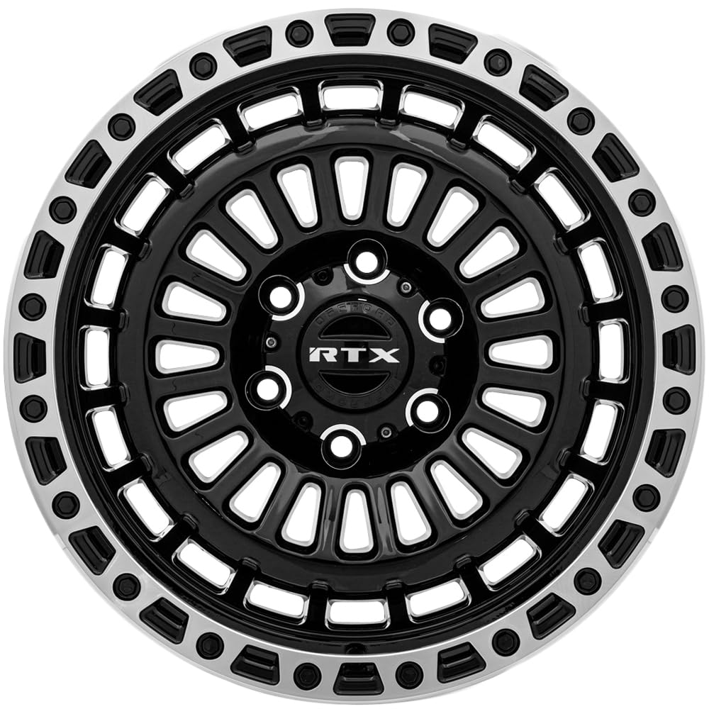 MOAB RTX Custom Wheel - 18x9, 0 Offset, 6x139.7 Bolt Pattern, 106.1mm Hub - Gloss Black with Machined Lip Rim