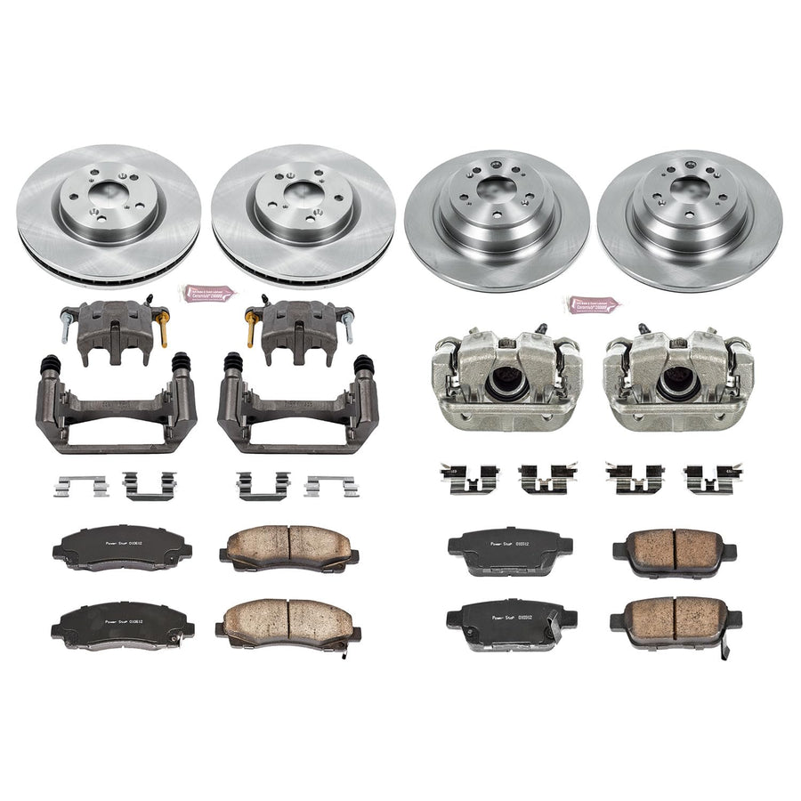 Power Stop KCOE5856 1-Click Autospecialty OE Replacement Brake Kit with Calipers For Acura TL 2009-2014 [Model Specific]