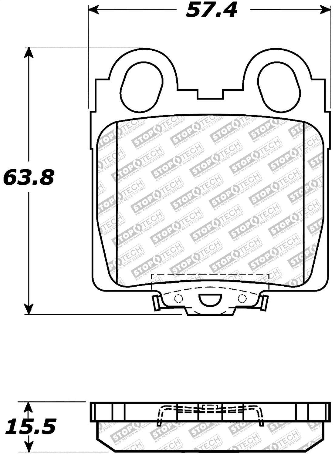 Brake Pads StopTech 305.07710 Street Select with Hardware