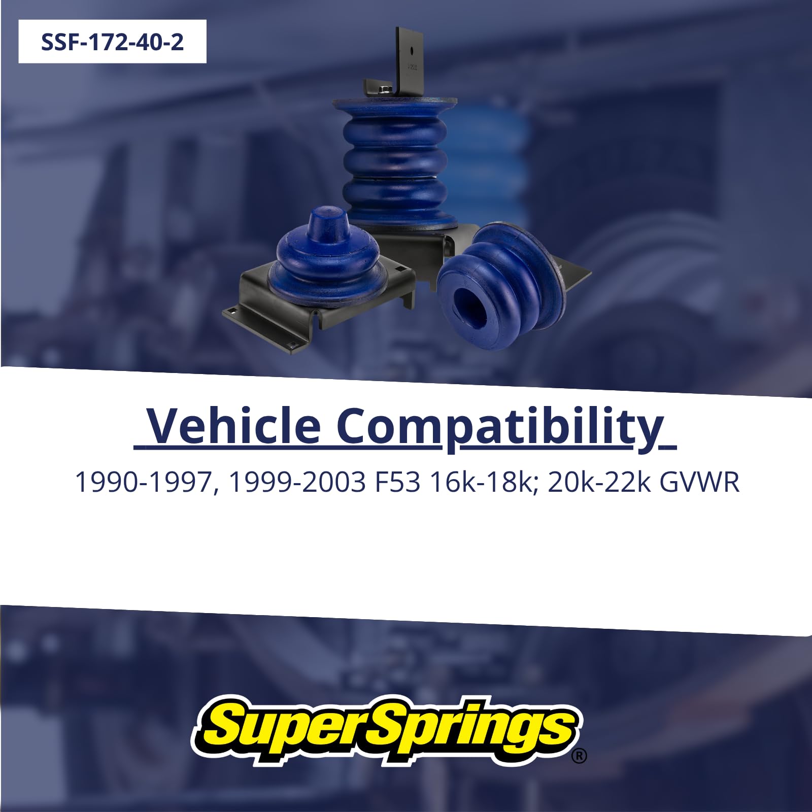 SumoSprings Front for Ford F-53, Blue | SuperSprings International SSF-172-40-2