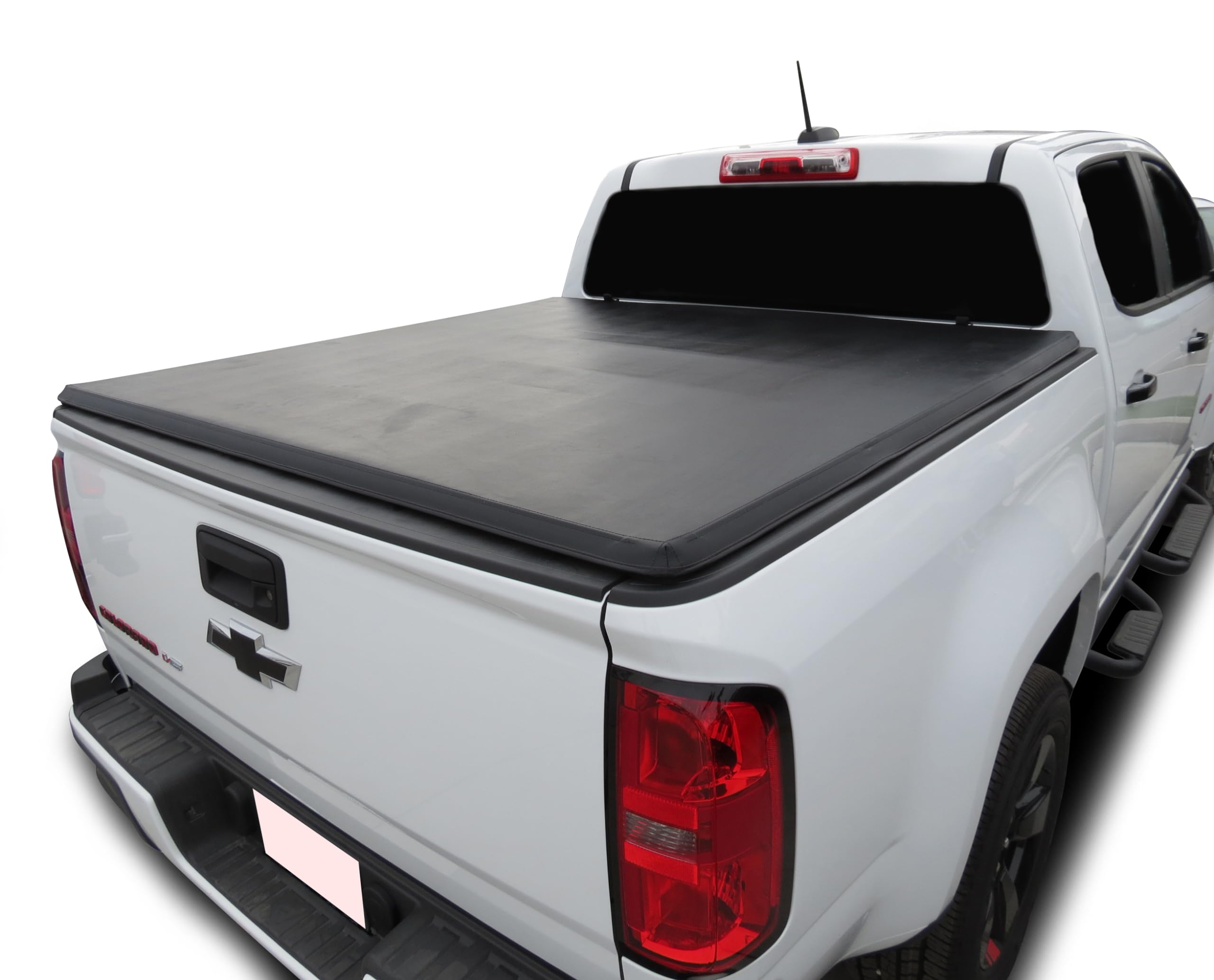 Premier Black Horse Soft Trifold Truck Bed Tonneau Cover Compatible with 2015-2024 GMC Canyon|2015-2024 Chevrolet Colorado 5.1ft Bed-PRS-GM30