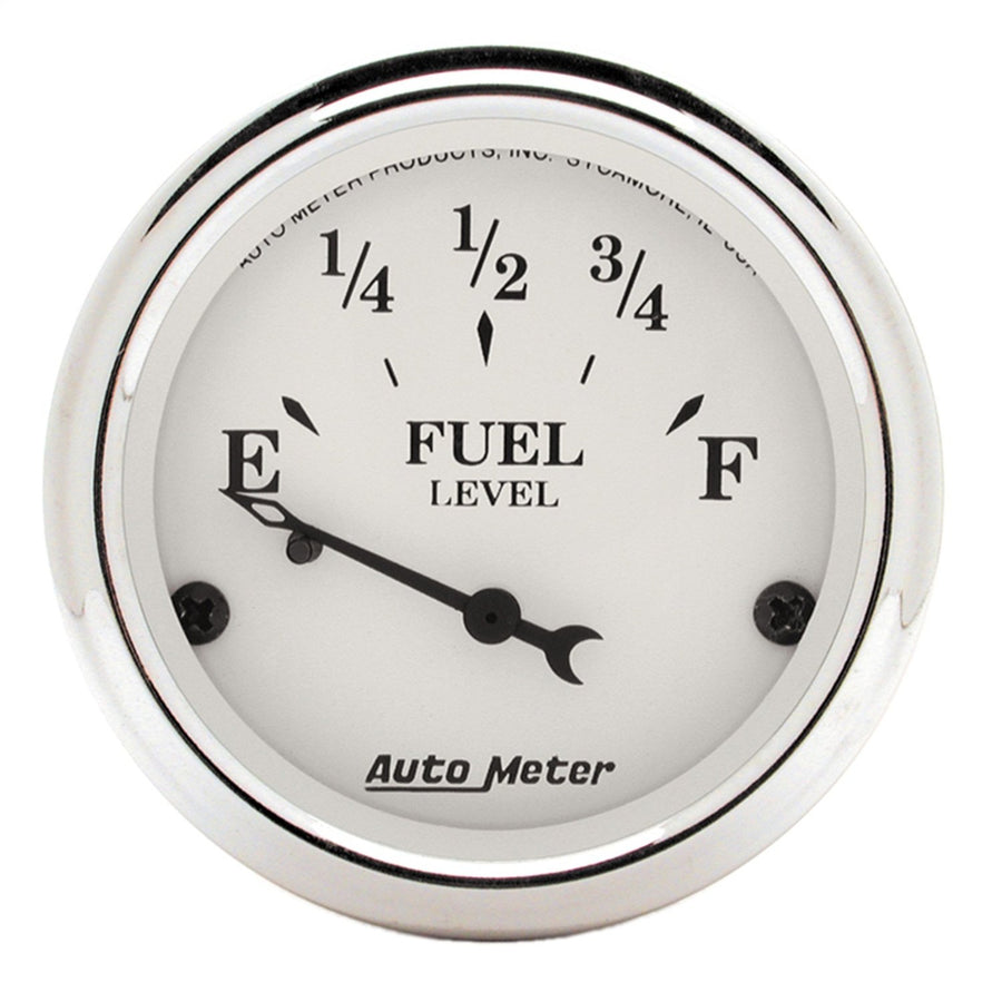 Auto Meter | 2 1/16" Old Tyme White - Fuel Level Gauge - 73 Ohm Empty / 8-12 Ohm Full 1605