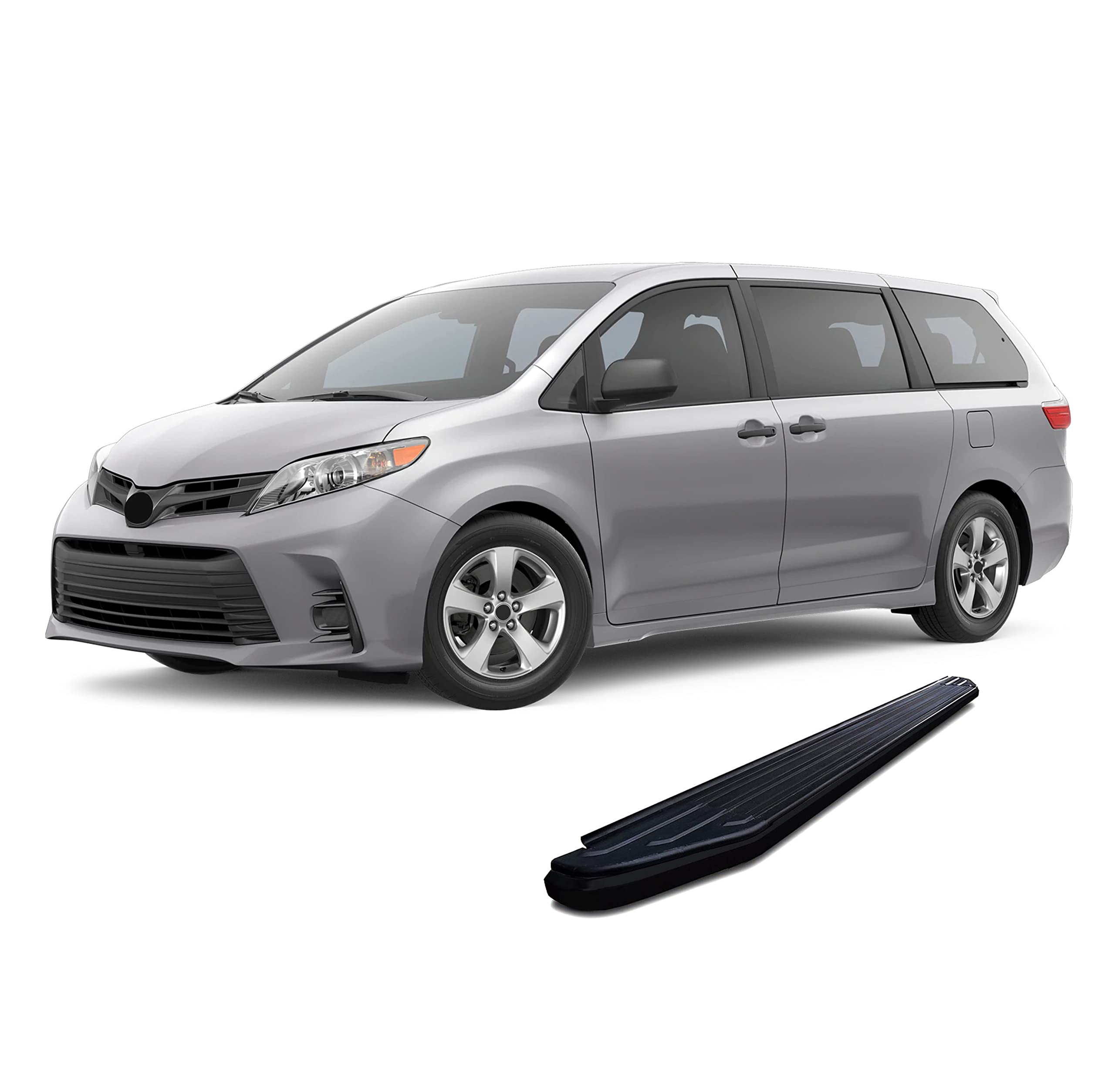 Peerless Black Horse Running Boards Compatible with 2011-2017 Toyota Sienna (Excl. SE Models)-PR-TY18BK