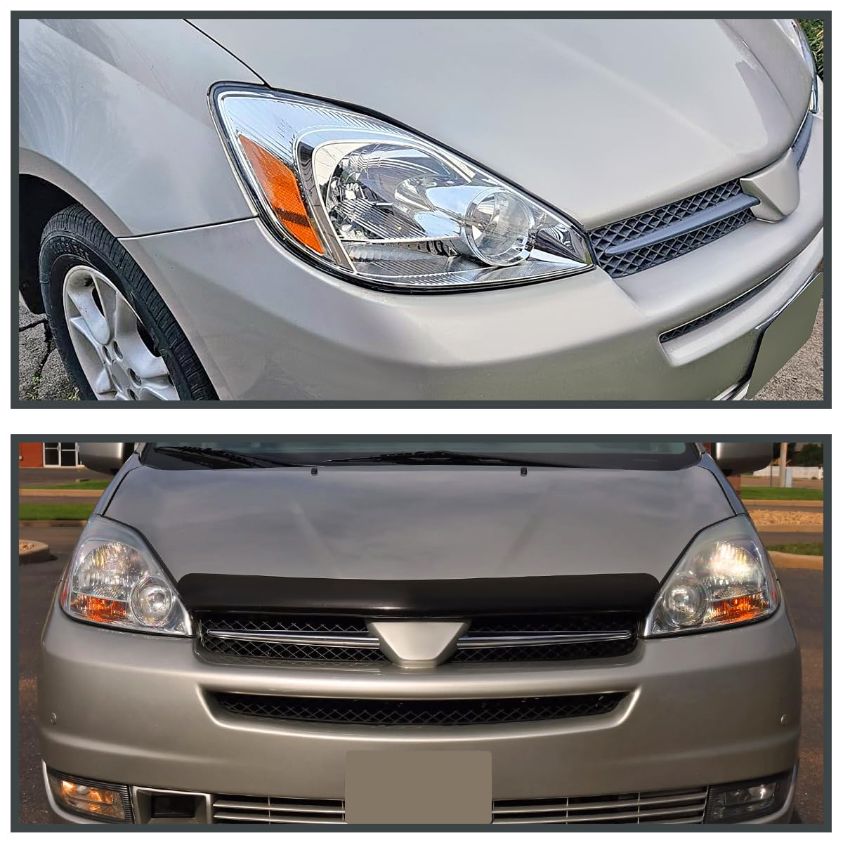 Passenger Side Right Spec-D Tuning Chrome Headlight Compatible with 2004-2005 Toyota Sienna