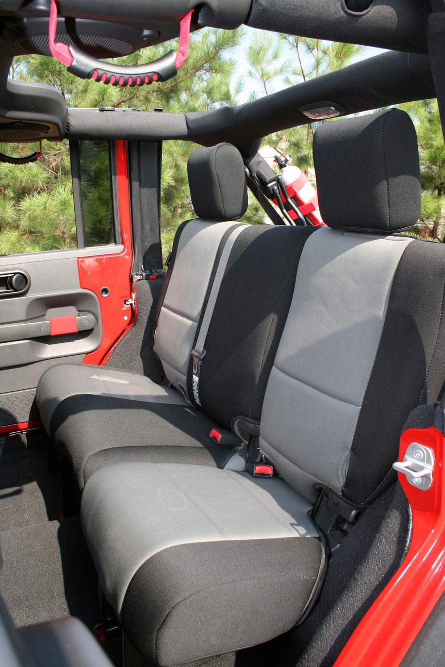 Seat Cover Kit Rugged Ridge 13295.09, Black/Gray; 07-10 Jeep Wrangler Unlimited JKU, 4 Door