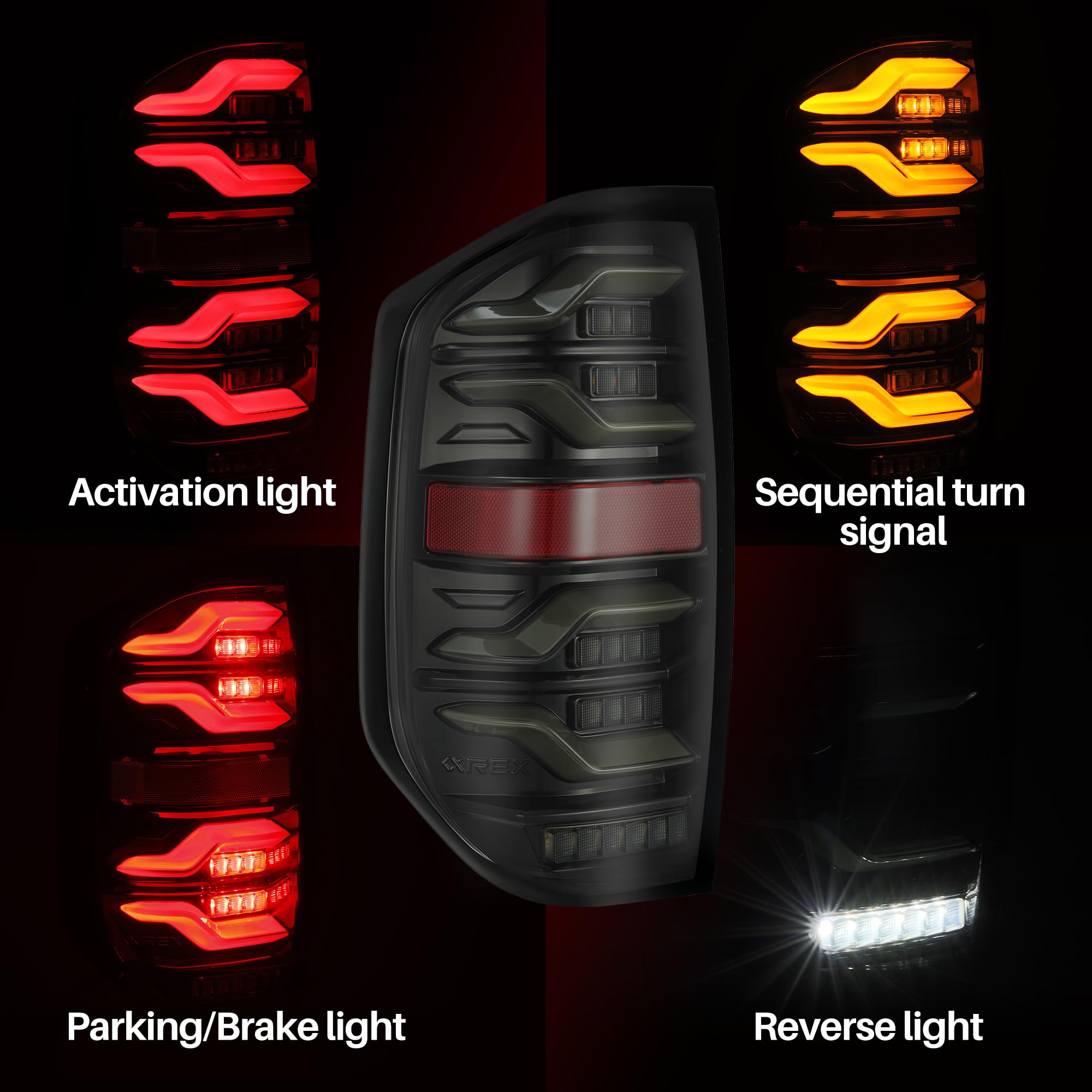 14-21 Tundra ModifyStreet LUXX-Series LED Tail Lights Alpha-Black
