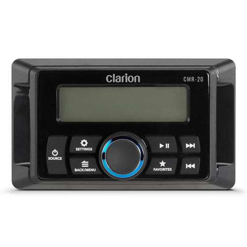 Clarion Wired CMR-20 Marine Remote with 2.4" LCD Display, IP67, Compatible with CMM-20, CMM-30 & CMM-30BB