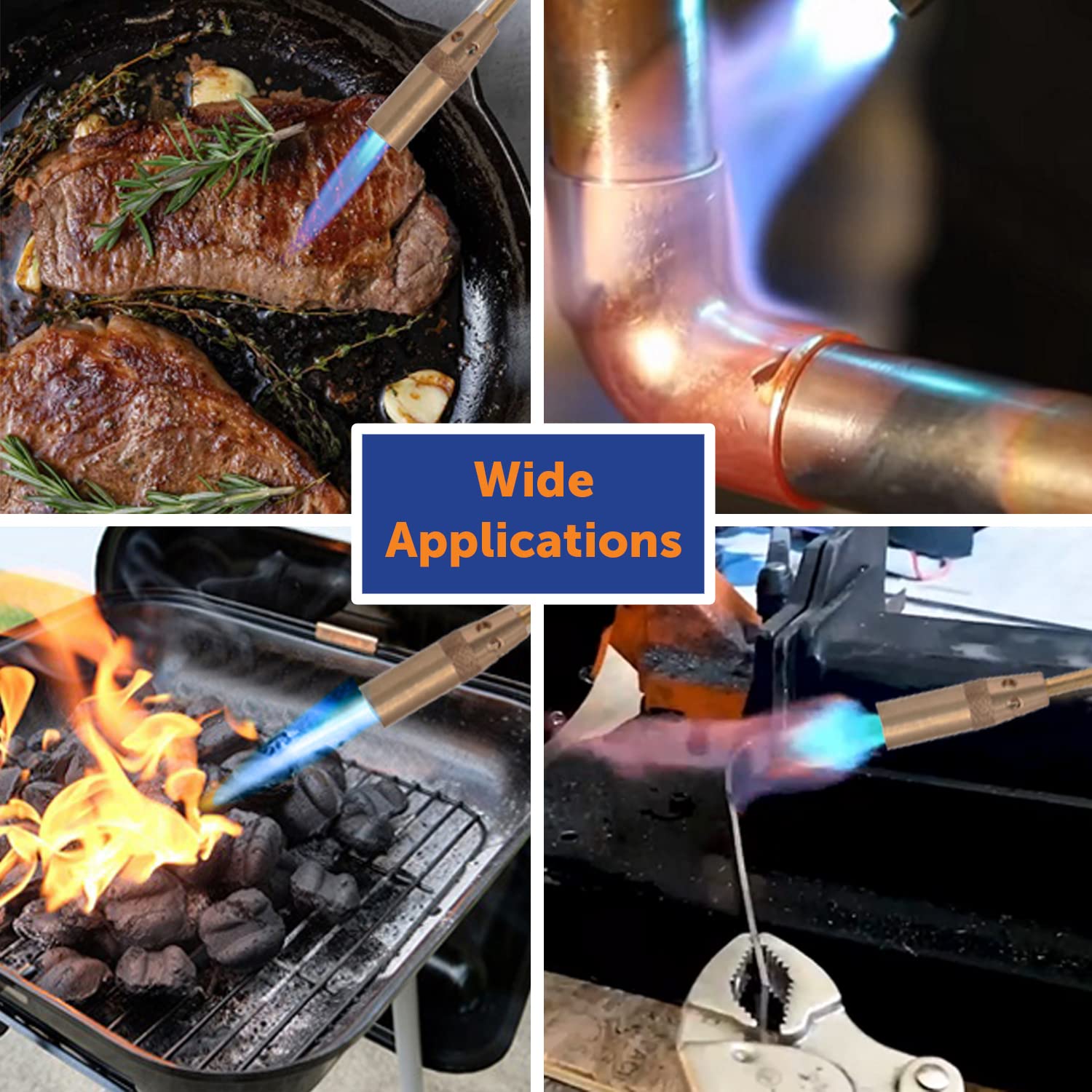 YSNAX1-003 Flame King Propane Gas Blow Torch for Soldering Copper, Thawing Frozen Pipes, Metal Bending, Plumbing & Lighting a Charcoal/Campfire