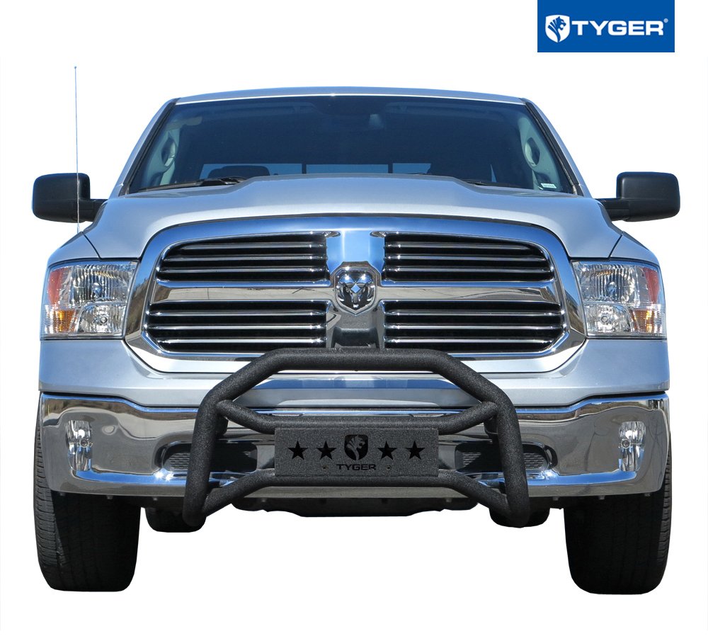 Tyger Auto TG-GD6D60068 Bumper Guard Front Compatible with 2009-2018 Ram 1500; 2019-2024 1500 Classic (Exclude Rebel & Warlock models.) | Textured Black | Light Mount | Bull Bar
