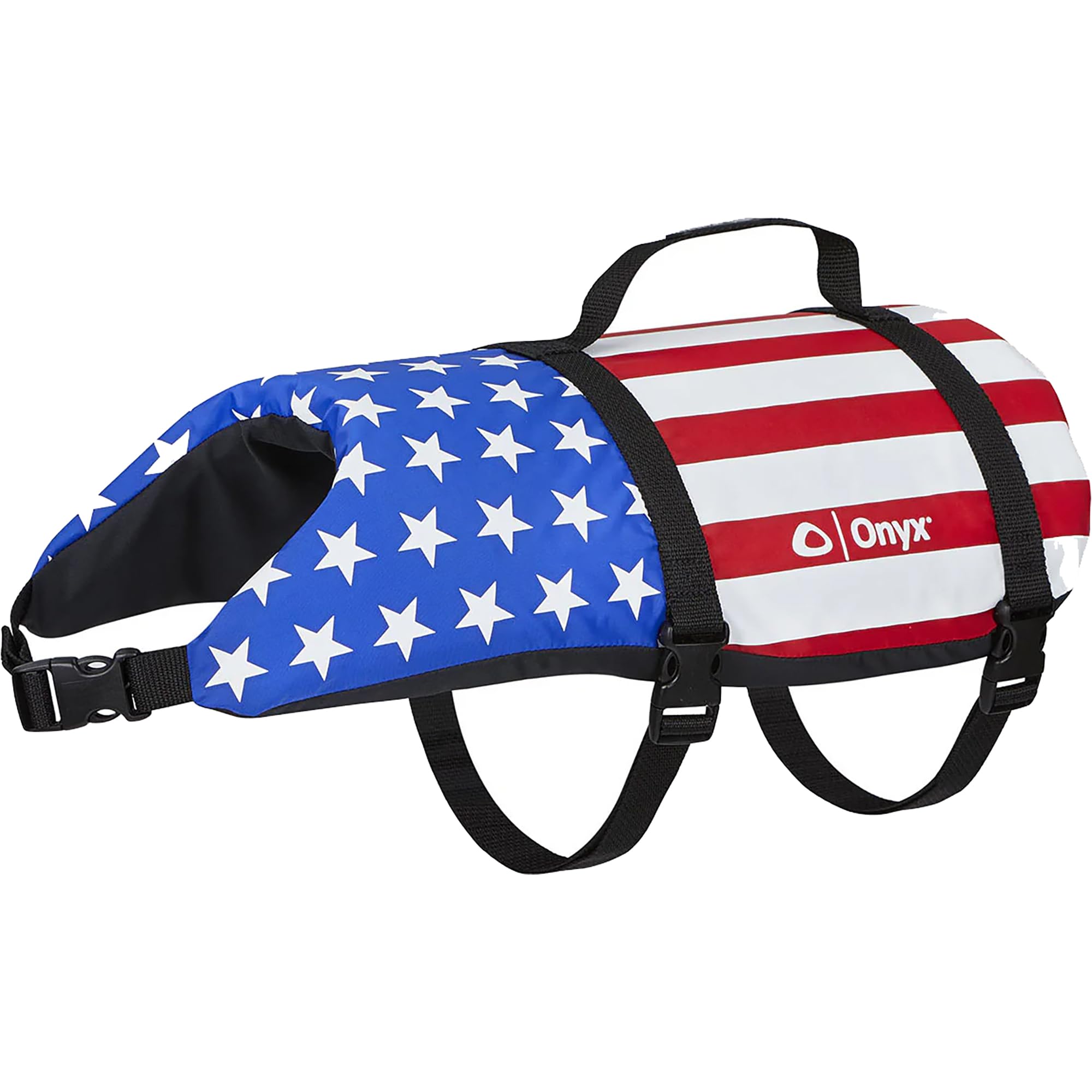 Onyx Unknown Nylon Pet Life Jacket, Stars & Stripes, X-Small, Red, 157000-999-010-19