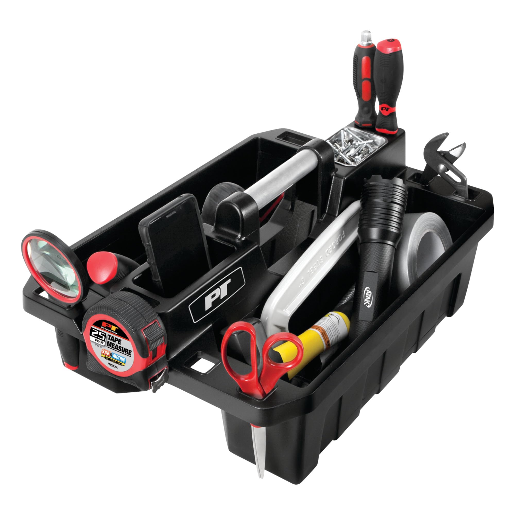Portable Tool Supply Caddy and Performance Tool W88995 Magnetic Utility Tray,Black