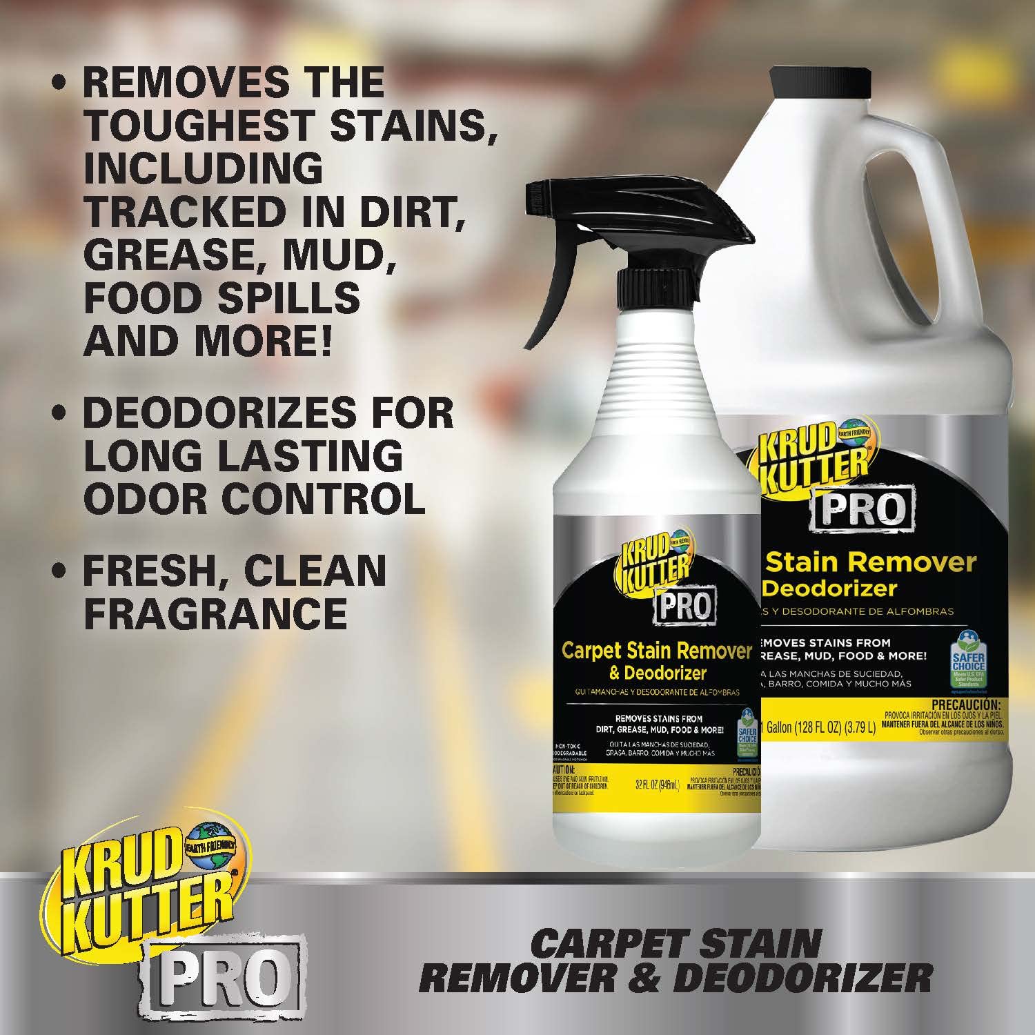 Carpet Stain Remover & Deodorizer Krud Kutter Pro 352258, 32 oz