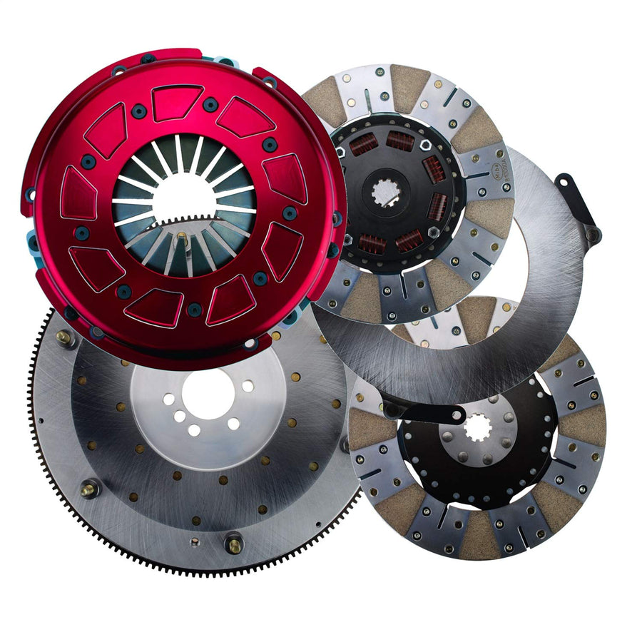 Pro Street Dual Disc Metallic Clutch System Ram 60-2120N Size 10.5 168 Tooth Count 10 Spline By 1 1/8 in. 0 Balance Incl. Flywheel/Disc/Pressure Plate