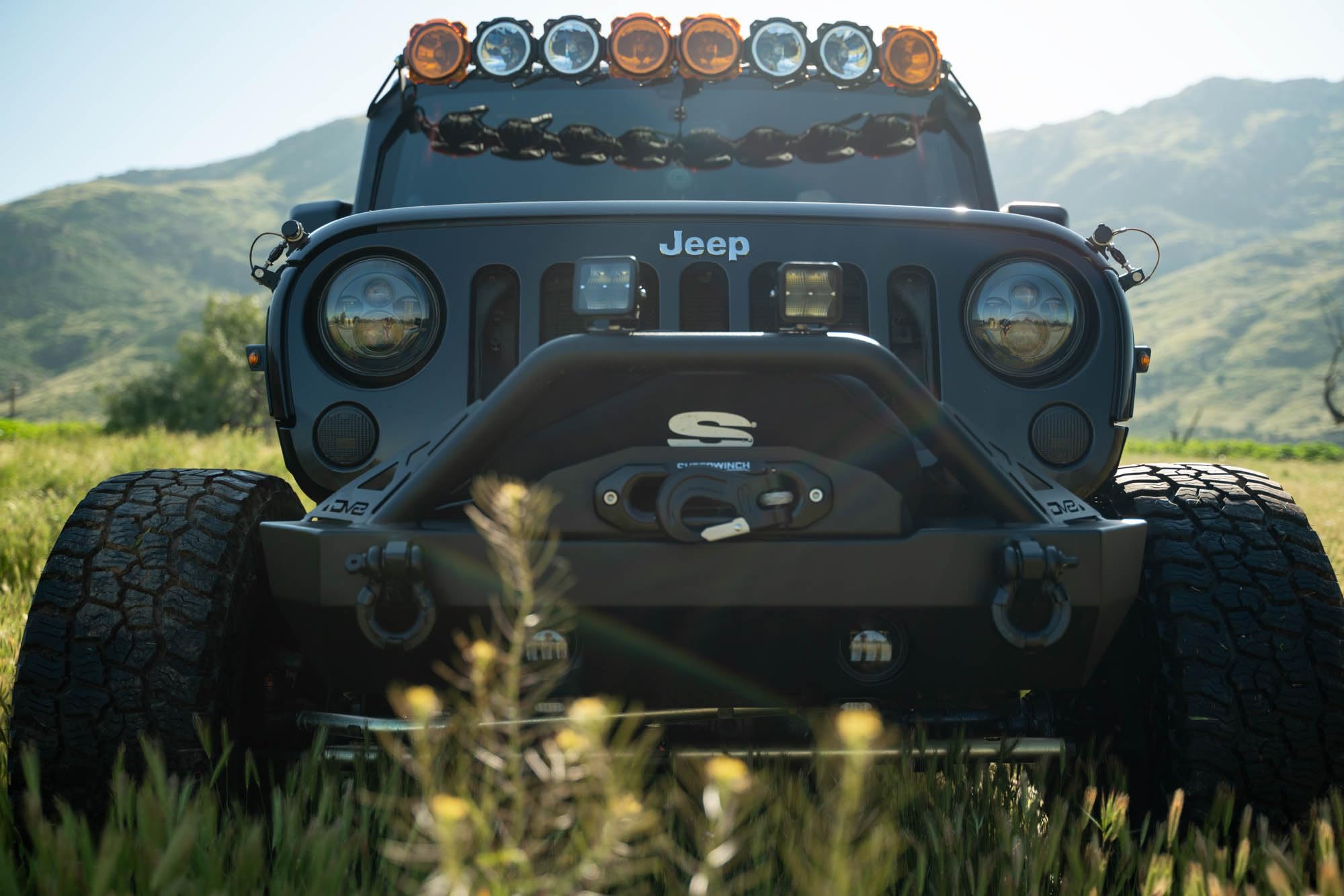 Fender Flare Deletes DV8 Offroad for 2007-2018 Jeep Wrangler JK | Offers Max Tire Clearance for Articulation | Included Plug & Play Amber Side Marker Lights | Micro-Texture Black Powder Coat | Steel