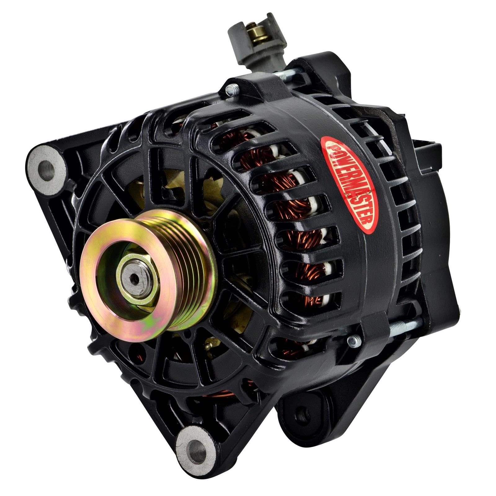Alt Ford Powermaster 6G Black 155A 6 grv Pulley Small Frame Saddle MTG 2.0L Zetec Focus PCM Controlled LI-SIG-A VR