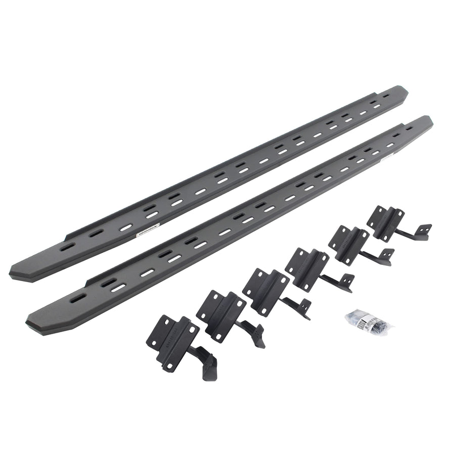 Go Rhino RB30 Running Boards & Slim Brackets | Galvanized Steel, Textured Black | 69615087SPC | Fits 2004-2014 Ford F-150 Super Crew Pickup