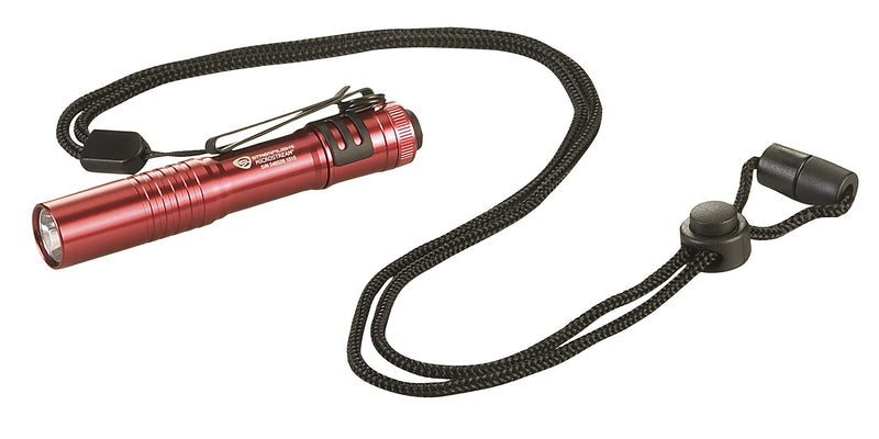 MicroStream Streamlight 45-Lumen 420-Candela EDC Ultra-Compact Flashlight with AAA Alkaline Battery, Clear Retail Packaging, Red