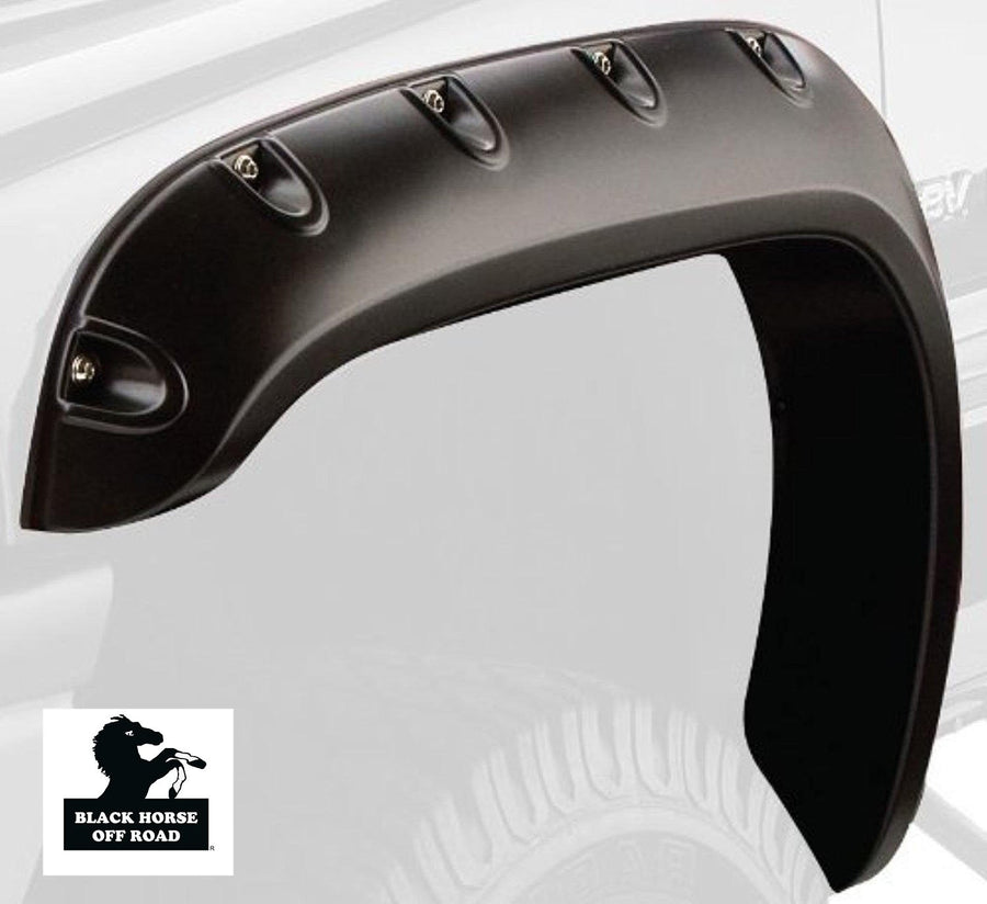Fender Flares Black Riveted Style Black Compatible with 2010-2010 Dodge Ram 2500|2011-2018 Ram 2500|2010-2010 Dodge Ram 3500|2011-2018 Ram 3500-FF-DORA25-SM-PKT