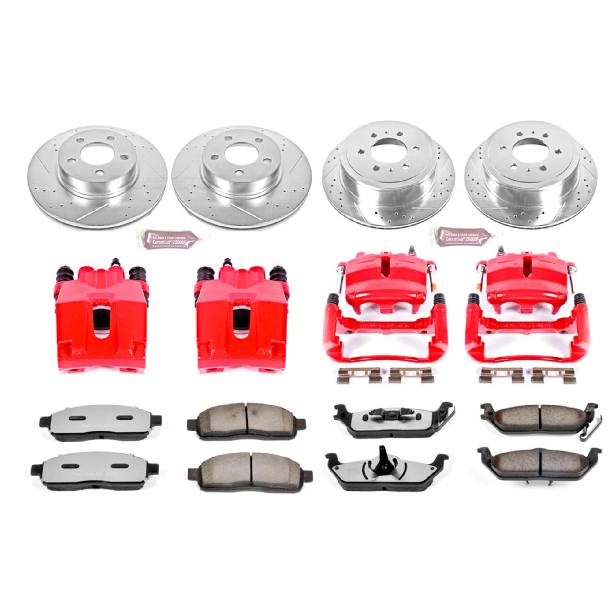 Power Stop Z36 KC1944-36 Front & Rear Truck and Tow Brake Kit with Calipers For Ford F-150 2004 [Model Specific]