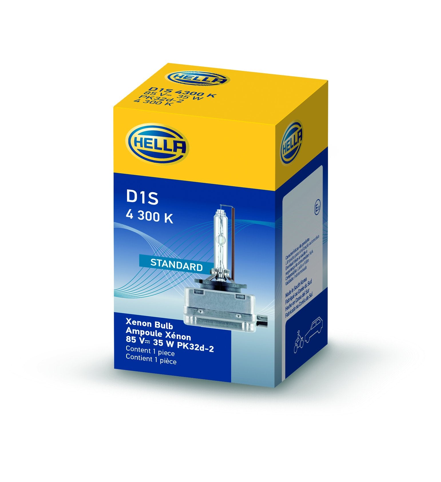 HELLA 4300 K D1S Xenon Standard Bulb, (85V, 35W)