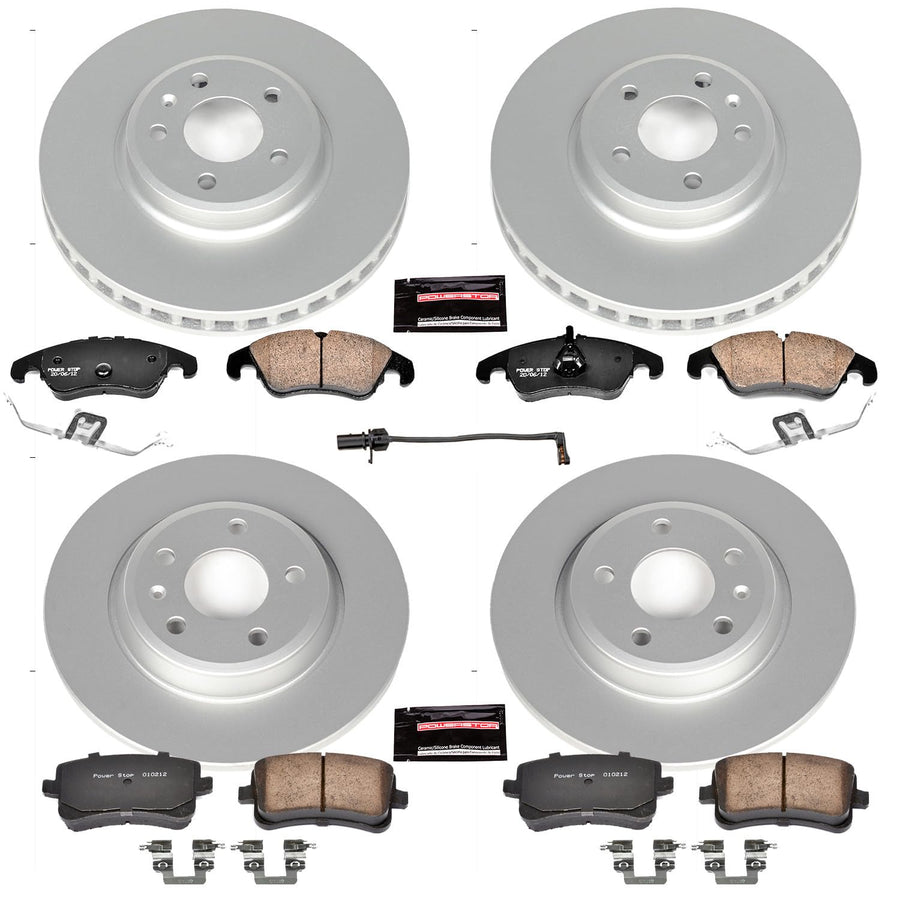 Power Stop Z23 Evolution Geomet Coated Brake Kit For Audi A4, Audi A4 Quattro, Audi A5, Audi A5 Quattro, Audi Q5 [Model Specific]