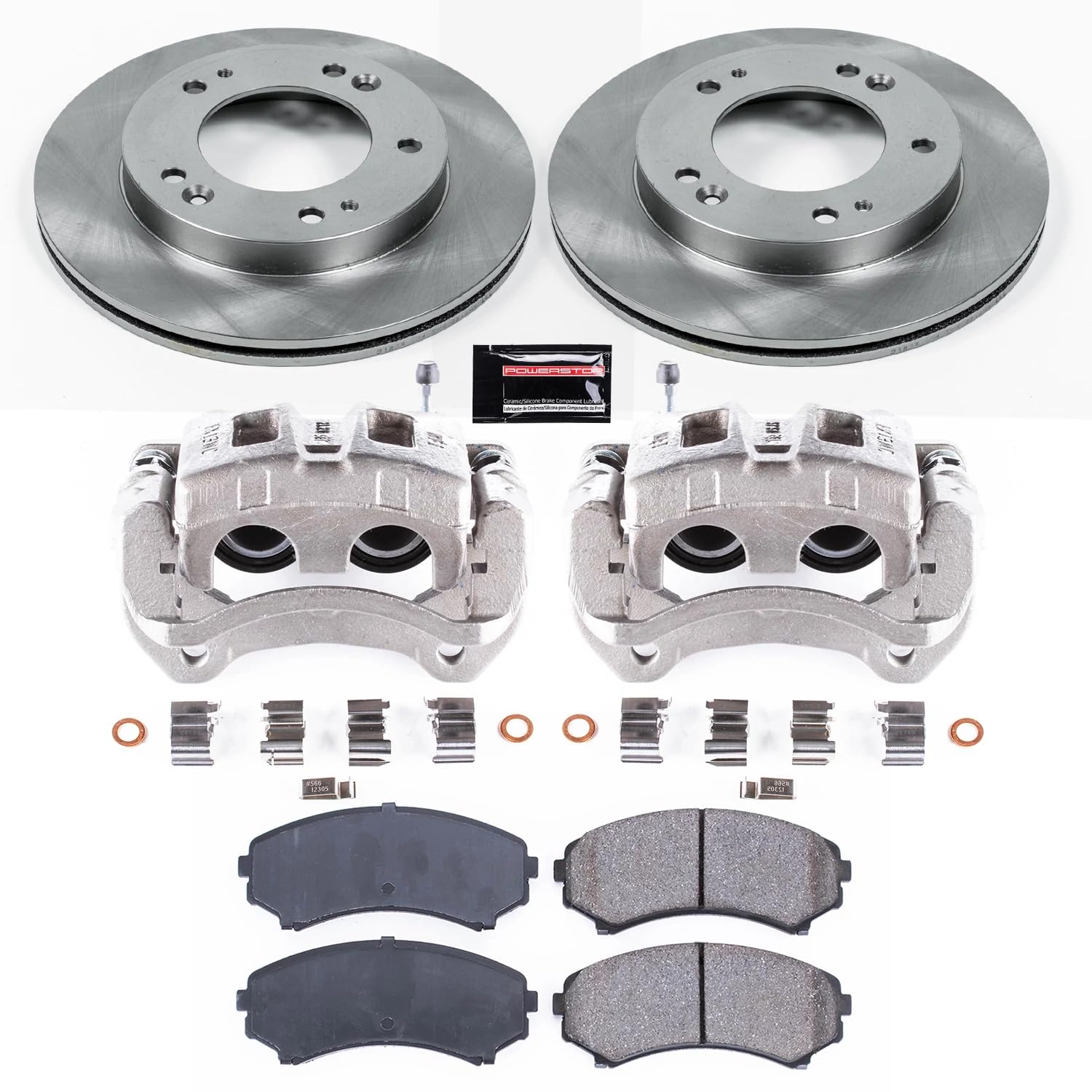 Power Stop Replacement KCOE5259A Front Brake Caliper Kit- Brake Rotor, Brake Pads & Calipers For Honda Passp, Isuzu Axiom, Isuzu Rodeo, Isuzu Rodeo Sport [Model Specific]