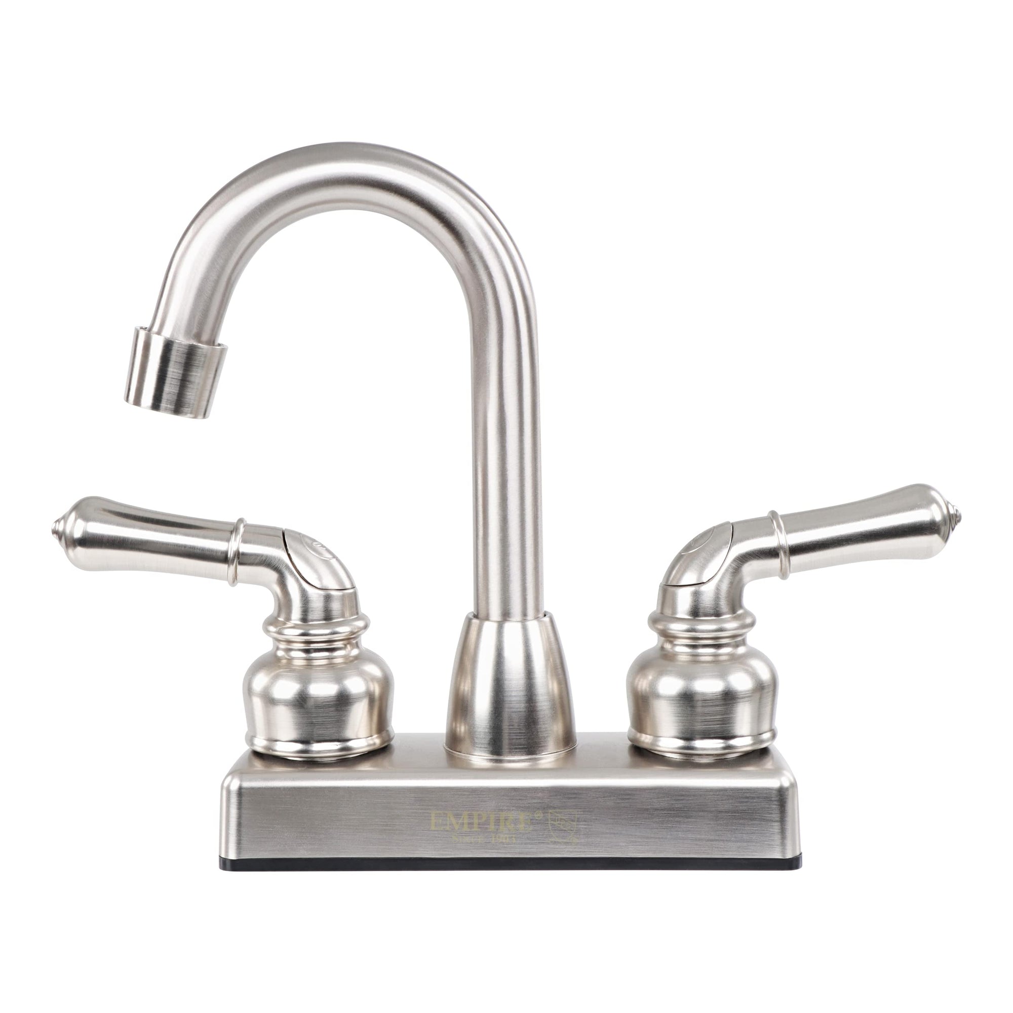 4" Empire Faucets U-YNN16N Non-Metallic Bar Faucet with Teapot Handles - Brushed Nickel