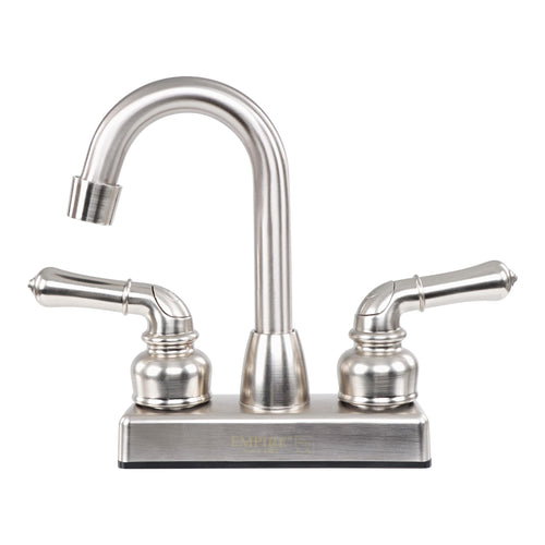 4" Empire Faucets U-YNN16N Non-Metallic Bar Faucet with Teapot Handles - Brushed Nickel