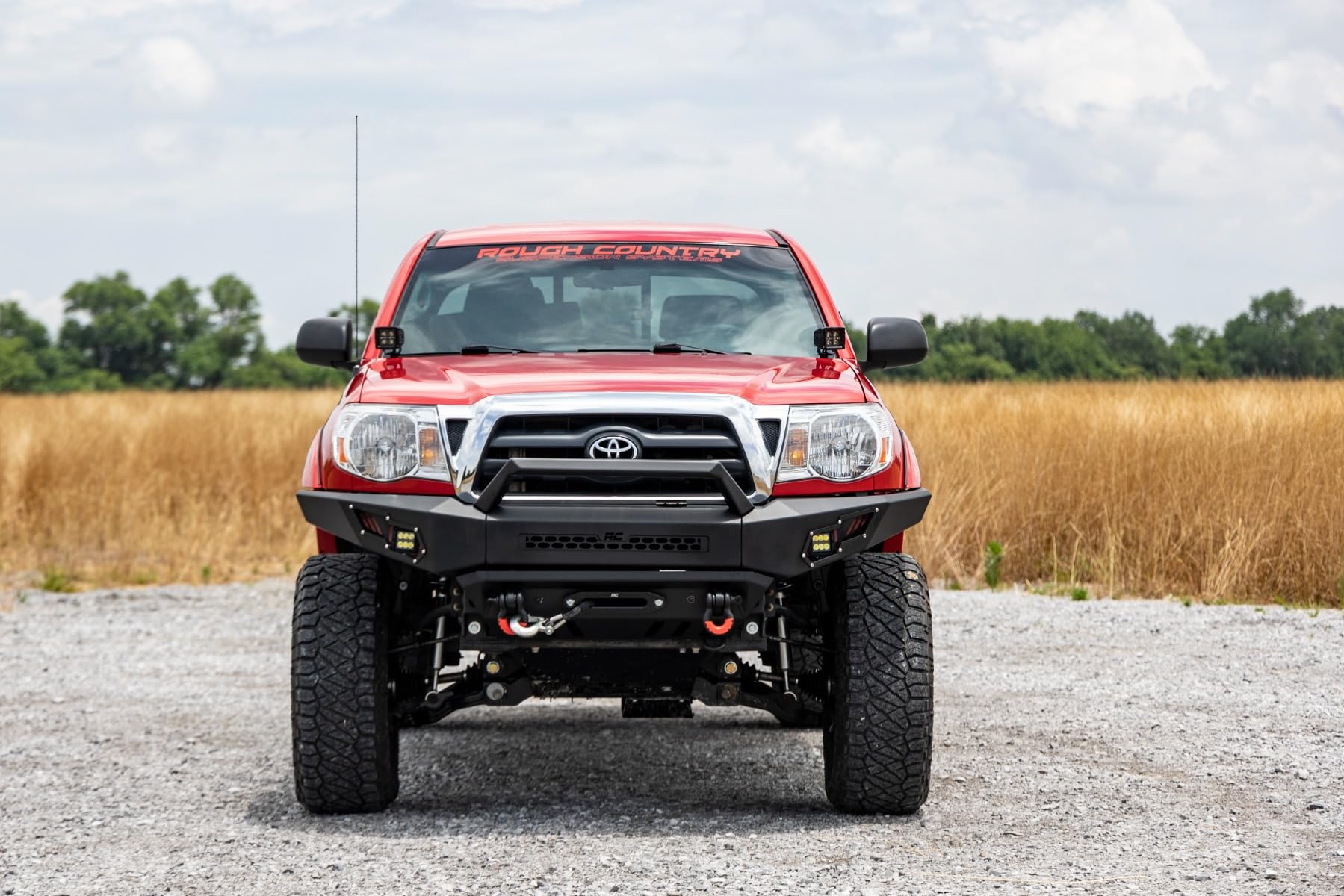 Rough Country 2" Dual LED Ditch Light Kit for Toyota Tacoma (2005-2015) - (2) 2-in Black Series LED Cubes with Amber DRL