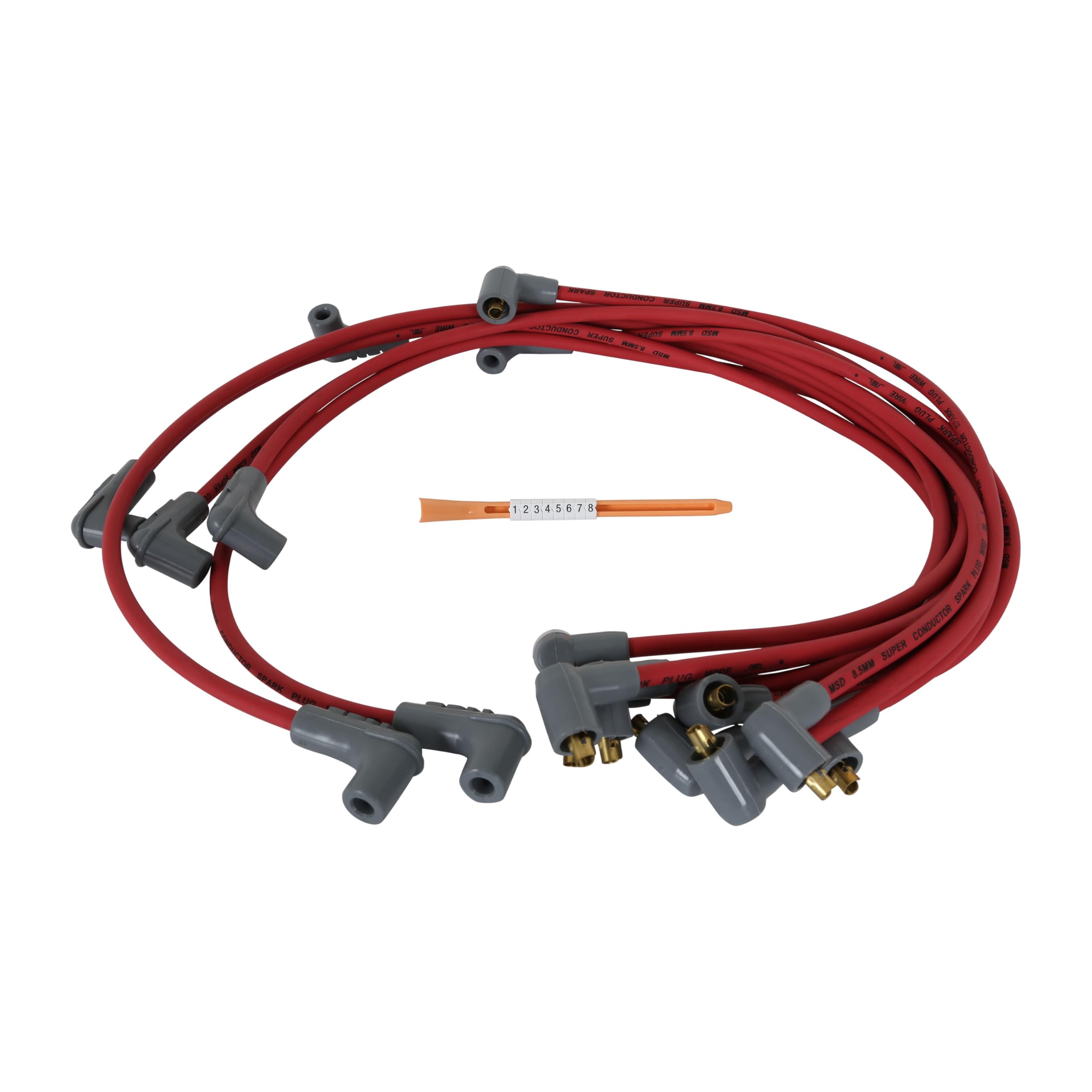 Super Conductor MSD 31609 Spark Plug Wire Set, Red, Socket Style Terminals