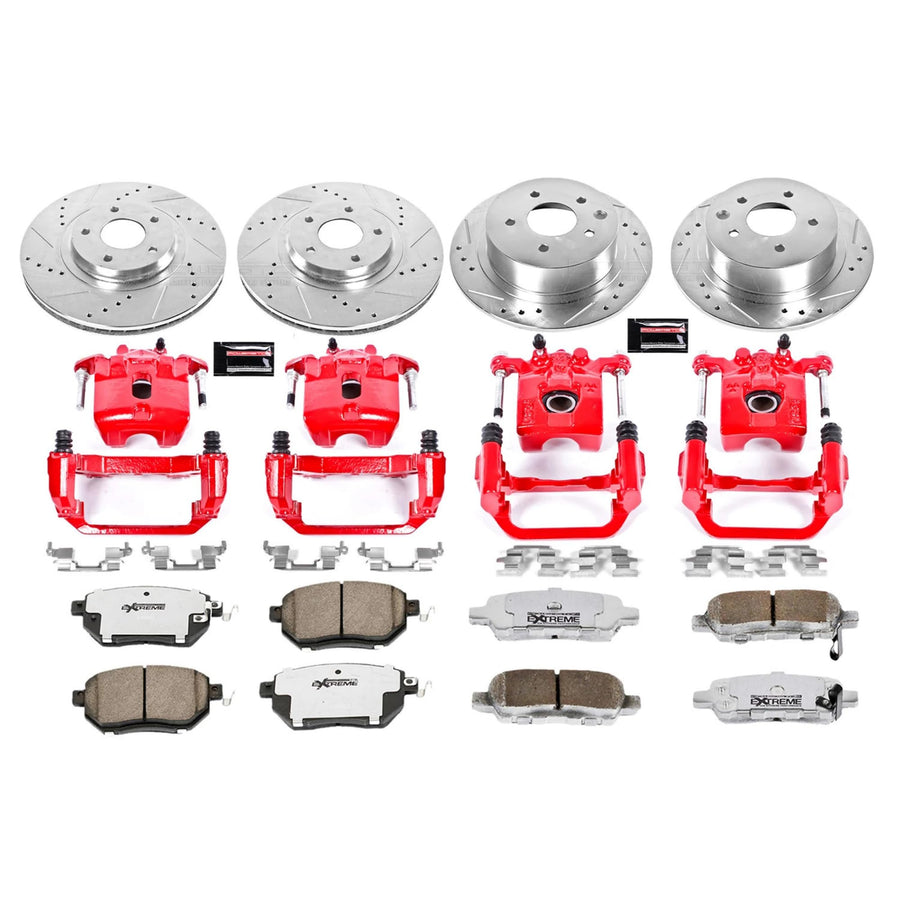 Power Stop Z26 KC092-26 Front & Rear Street Warrior Brake Kit For Nissan Maxima 2004-2006 [Model Specific]