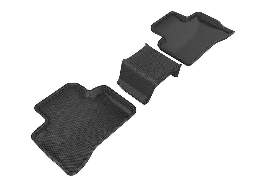 Second Row 3D MAXpider Custom Fit All-Weather Floor Mat for Select Mercedes-Benz GLC-Class (X205) Models - Kagu Rubber (Black)