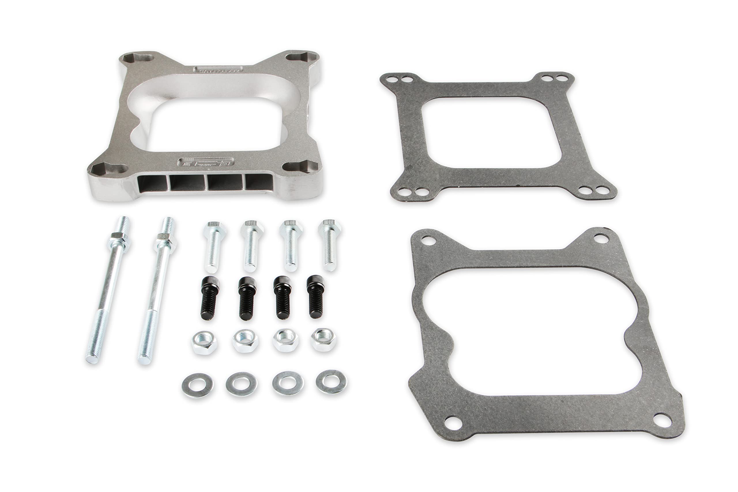 Carburetor Adapter Kit Mr. Gasket 4Bbl To 4Bbl, Silver