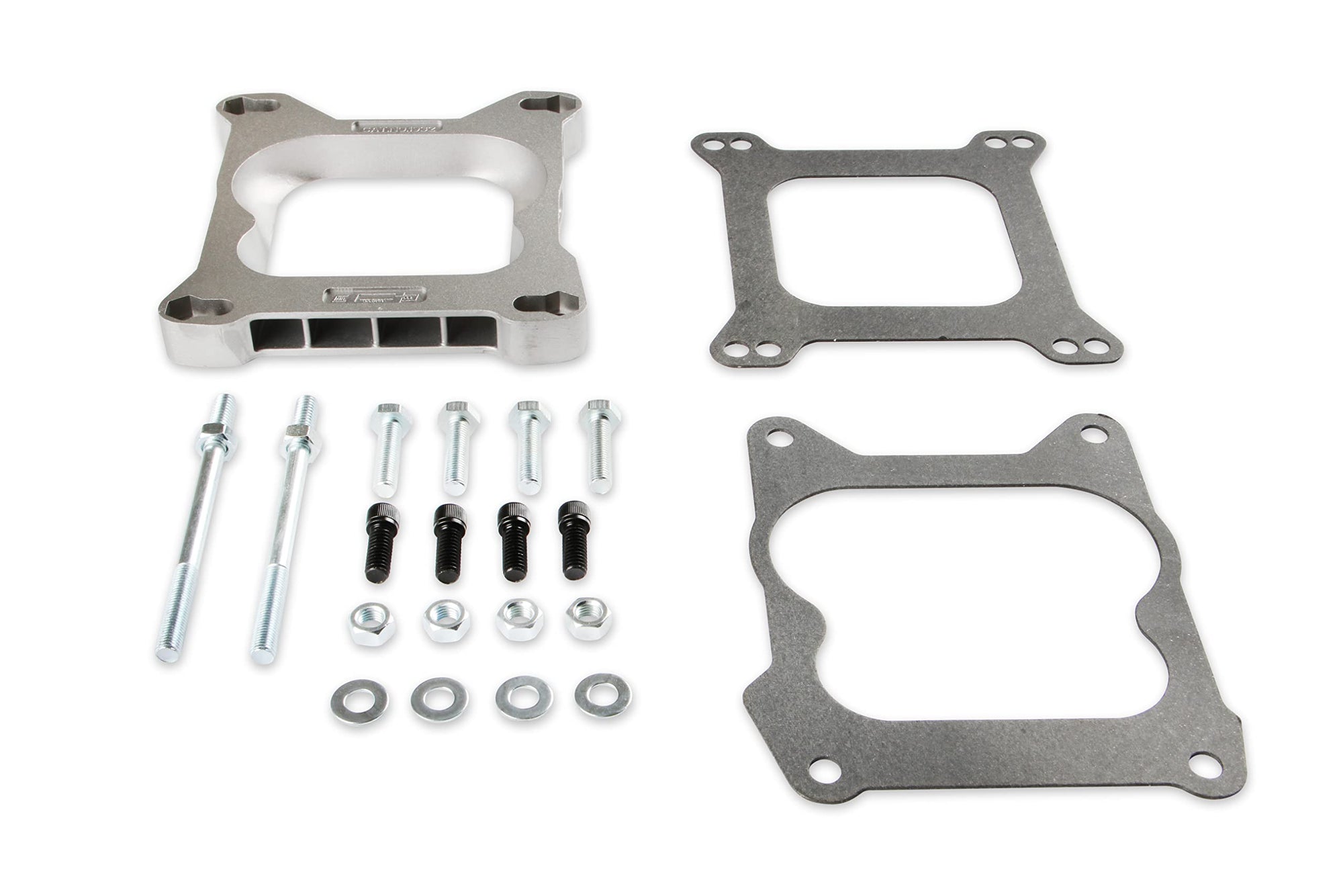Carburetor Adapter Kit Mr. Gasket 4Bbl To 4Bbl, Silver