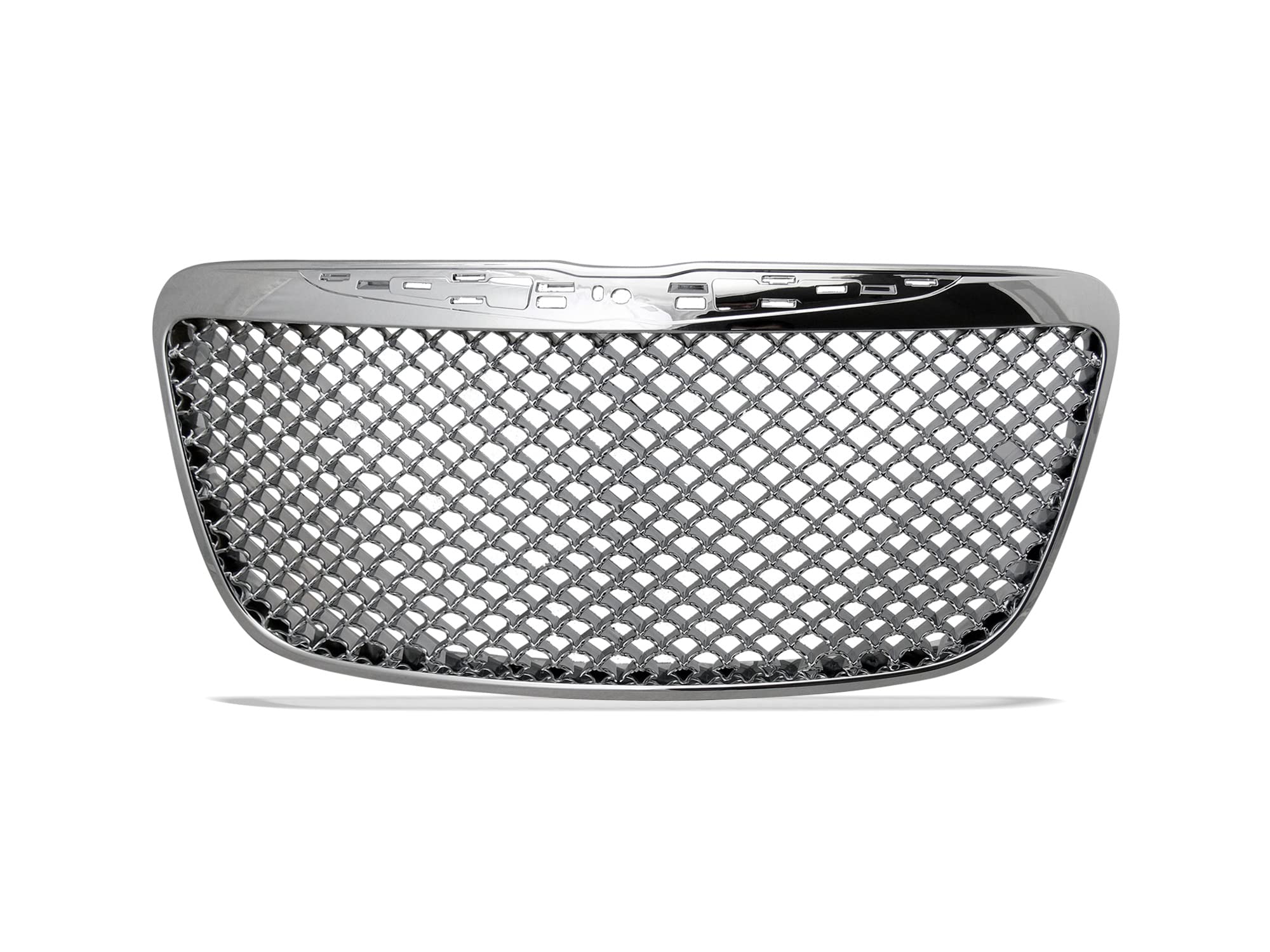 7147522 Armordillo USA Mesh Front Hood Grille - Polished Fits 2011-2014 Chrysler 300/300C