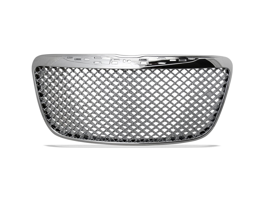 7147522 Armordillo USA Mesh Front Hood Grille - Polished Fits 2011-2014 Chrysler 300/300C