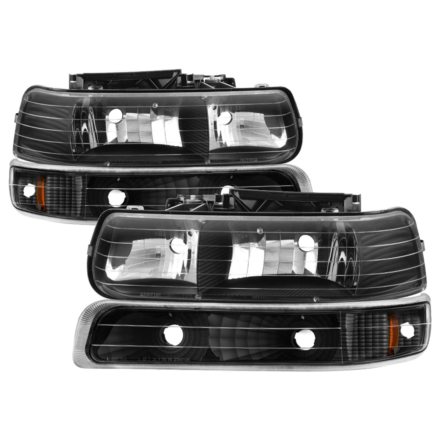 xTune 5064219 Auto Crystal Front Headlight Kit Black/Clear