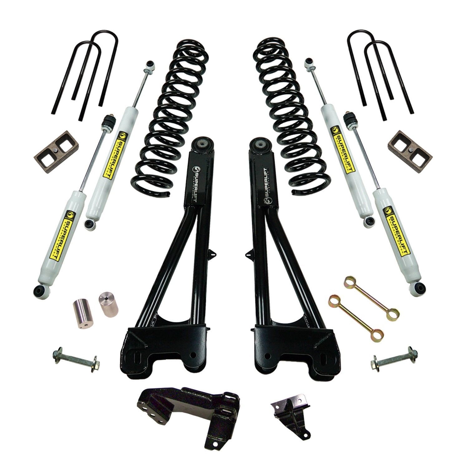 SUPERLIFT SUSPENSION RealTruck 4" Lift Kit for Ford F-250/F-350 | Complete Lift Kit with Front & Rear Shadow Series Shocks and Replacement Radius Arms | K981 | Fits 2008-2010 Ford F-250 / F-350