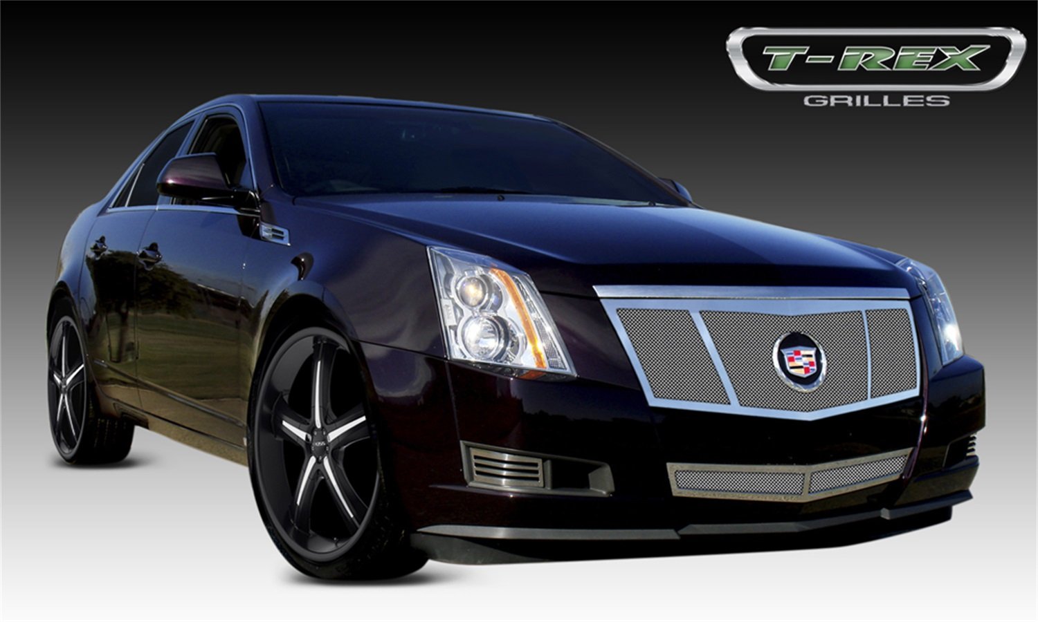 Upper Class T-Rex 54198 Small Formed Mesh Stainless Polished Finish Replacement Grille for Cadillac CTS