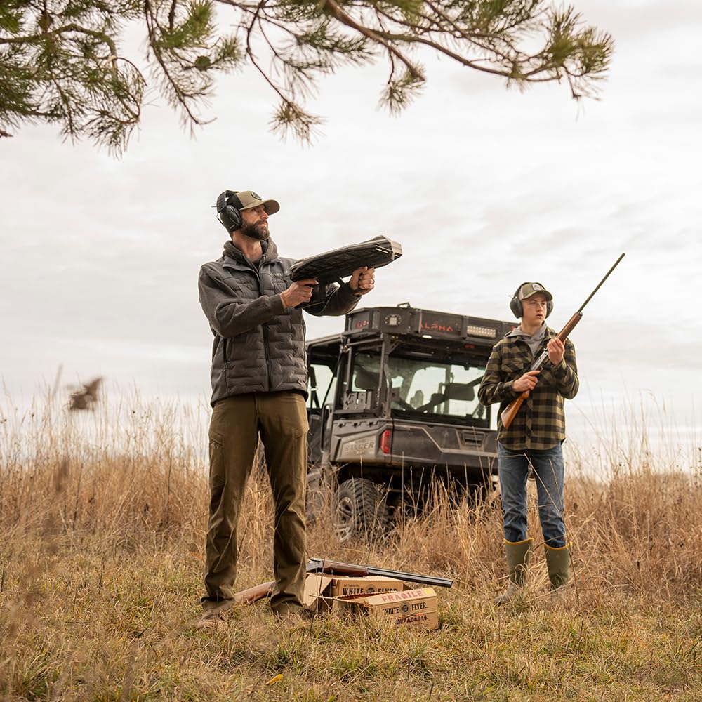 Caldwell Pull-pup Claymore with Handheld Design, Dual Grip Safeties, and Adjustable Spring Tension for Clay Shooting, Shooting Sports, Hunting