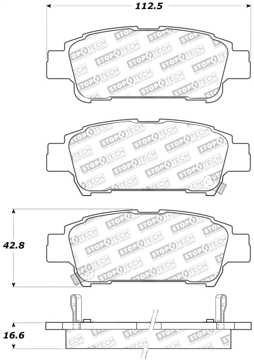 Street Select StopTech Brake Pads with Hardware 305.09950