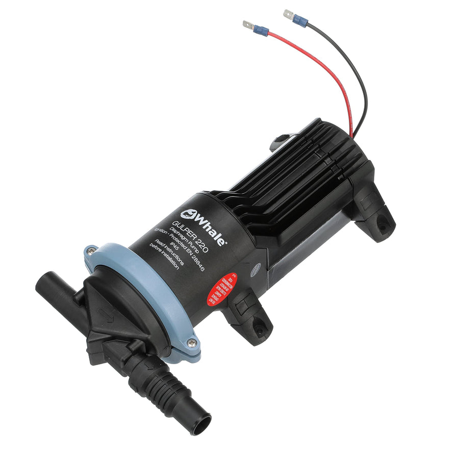 Whale Gulper 220 Pump, BP1554 Manages Gray Waste, 3.5 GPM Flow Rate, 24V DC, ¾-Inch Hose Connections