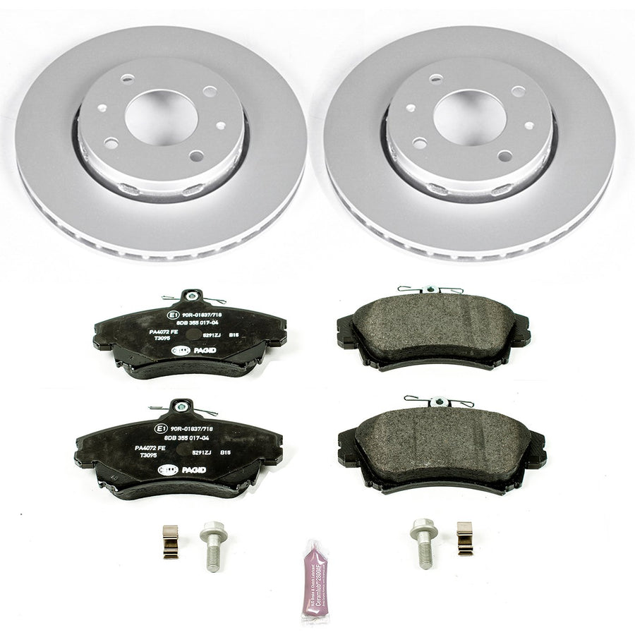 Power Stop ESK911 Euro-Stop Front Brake Kit For Volvo S40 2000-2004, Volvo V40 2000-2004 [Model Specific]